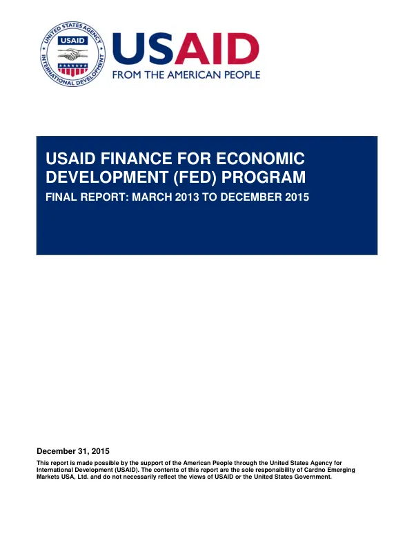 Guatemala Urban Municipal Governance Public Financial Management (PFM) and Training Plans: Ten Municipalities