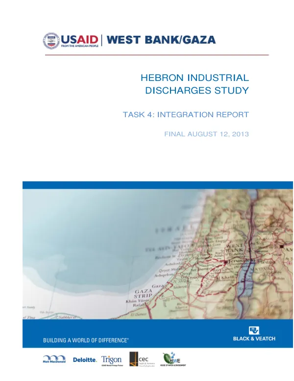 Hebron Industrial Discharge Study Task 4 Integration Report_FINAL 12 Aug 2013