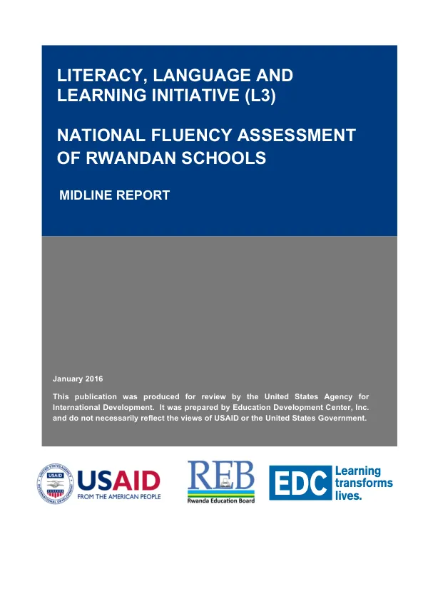 National Fluency Assessment of Rwanda Schools: Midline Report