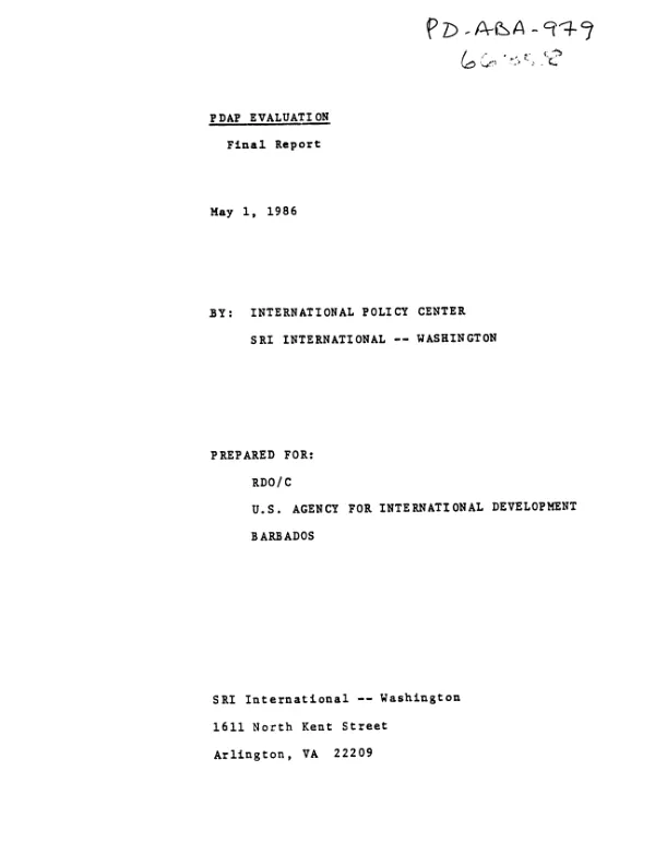 PDAP evaluation : final report