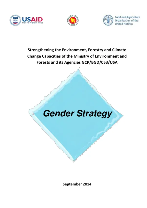 Strengthening the environment, forestry and climate change capacities of the Ministry of Environment and Forests and its agencies GCP/BGD/053/USA : gender assessment