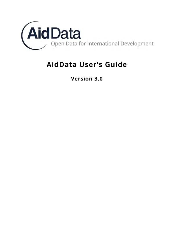 AidData user"s guide