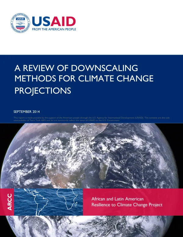 A review of downscaling methods for climate change projections