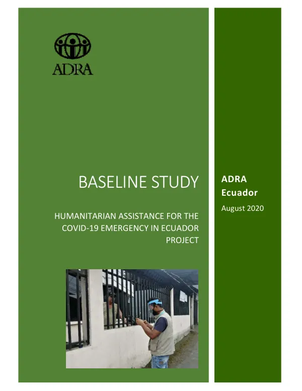 Baseline study humanitarian assistance for the COVID-19 emergency in Ecuador project