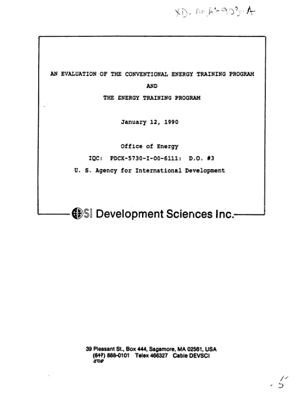 Evaluation of the conventional energy training program and the energy training program