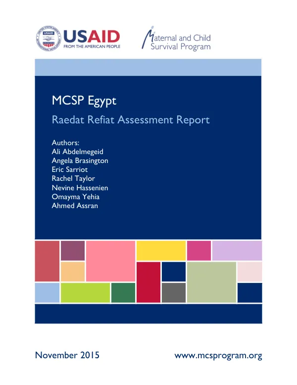 MCSP Egypt : raedat refiat assessment report