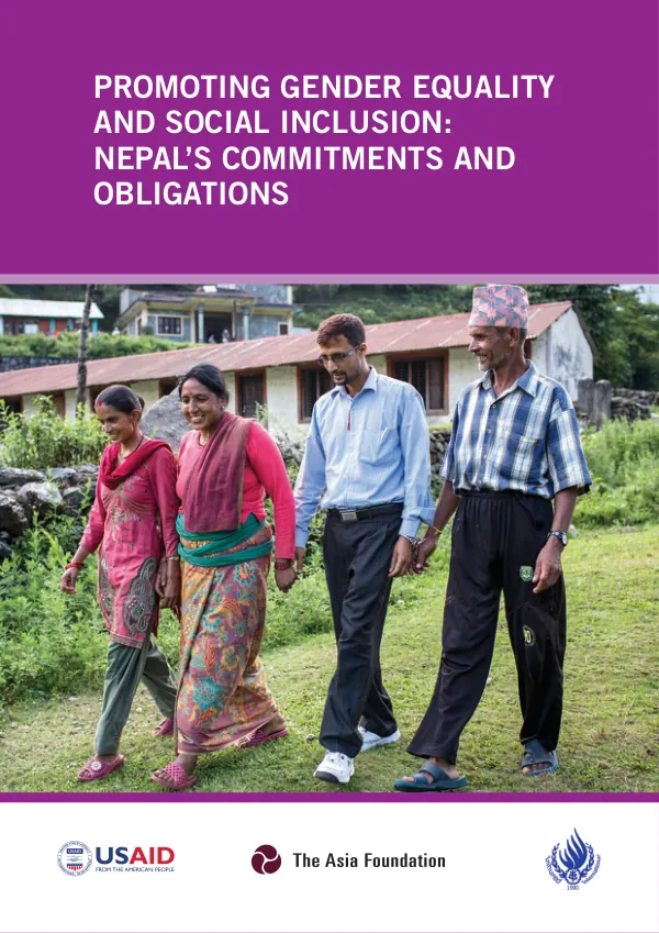 Promoting gender equality and social inclusion : Nepal"s commitments and obligations