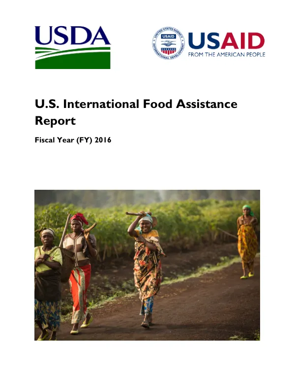 U.S. International Food Assistance Report FY 2016