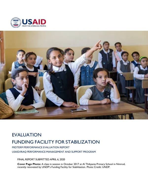 Evaluation: funding facility for stabilization : midterm performance evaluation