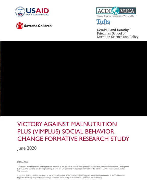 Victory against malnutritionplus (ViMPlus) : social behavior change formative research study
