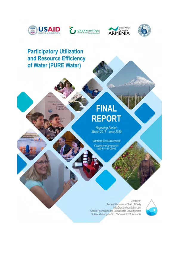 Participatory utilization and resource efficiency of water (PURE water) : final report, reporting period: March 2017 - June 2020