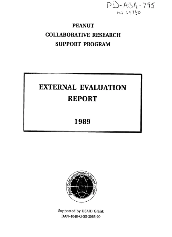 Peanut collaborative research support program : external evaluation report