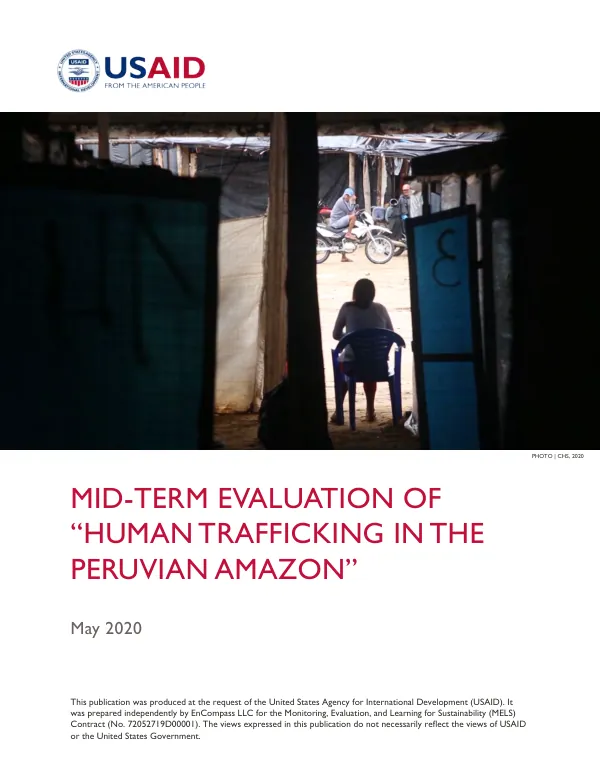 Mid-term evaluation of “human trafficking in the Peruvian Amazon”