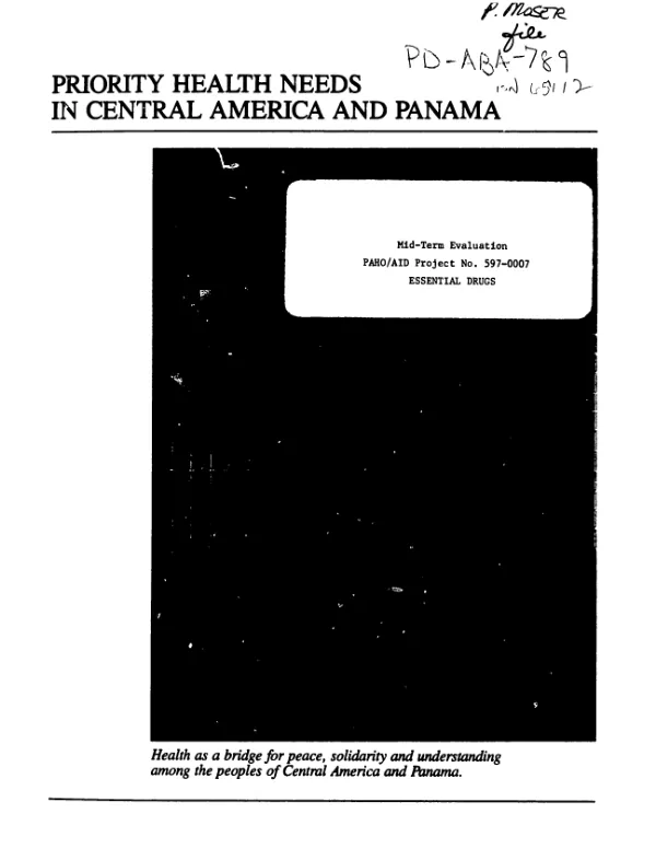 Mid-term evaluation : PAHO/AID project no. 597-0007 -- essential drugs