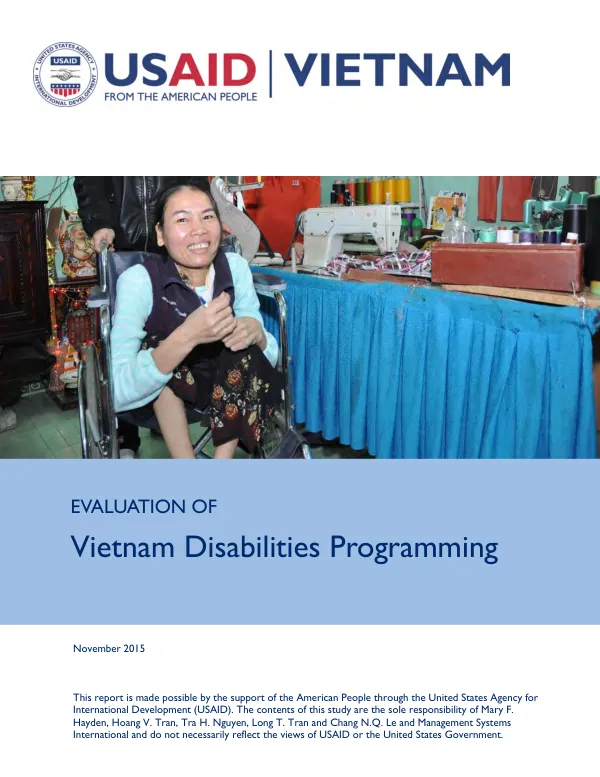 Evaluation of Vietnam disabilities programming