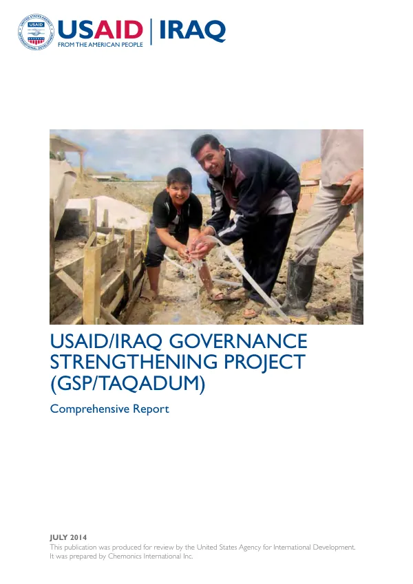 USAID/Iraq governance strengthening project (GSP/Taqadum) : comprehensive report