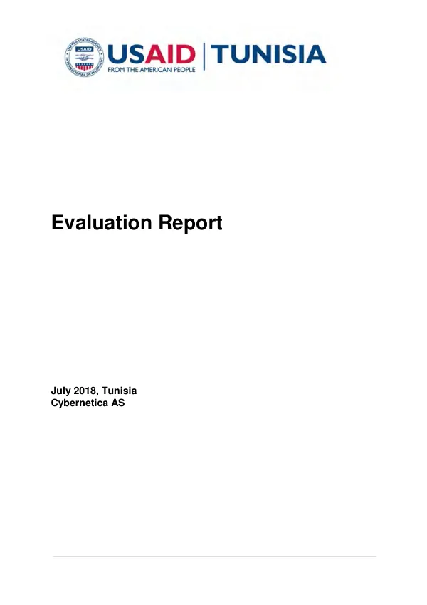 Cybernetica evaluation report [fiscal reform for strong Tunisia (FIRST)]