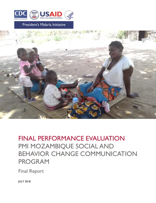 Final performance evaluation : PMI Mozambique social and behavior change communication program