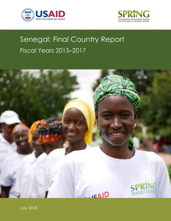 Senegal : final country report : fiscal years 2015-2017