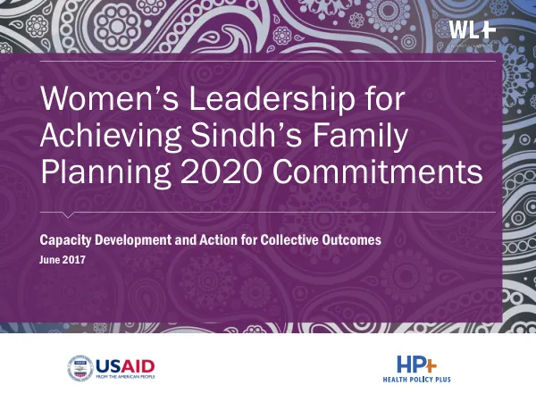 Costed implementation plans (CIPs) for family planning : team roles and responsibilities for CIP development and execution