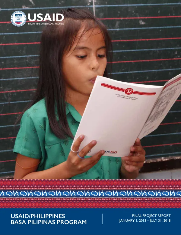 USAID/Philippines basa Pilipinas program : final project report