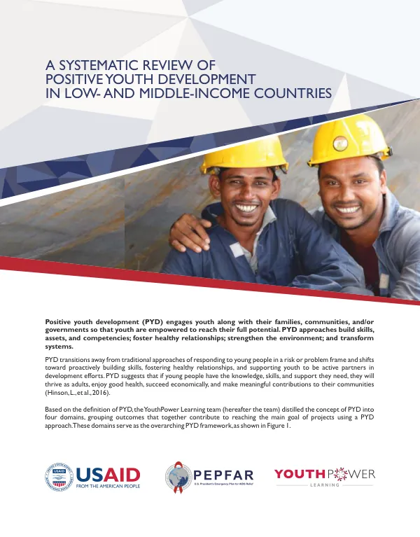 Brief: A Systematic Review of Positive Youth Development in Low-And Middle-Income Countries
