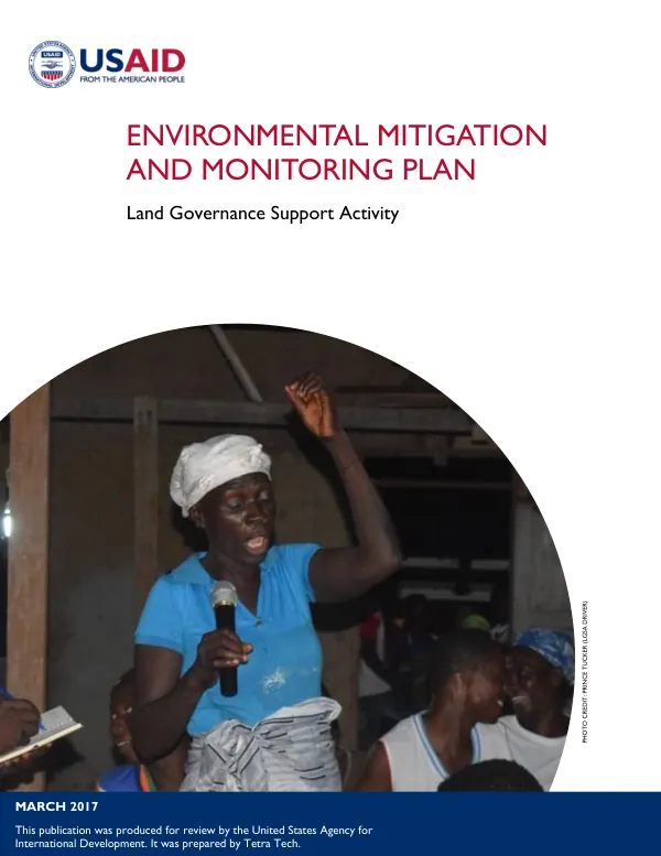 Environmental Mitigation and Monitoring Plan, Land Governance Support Activity
