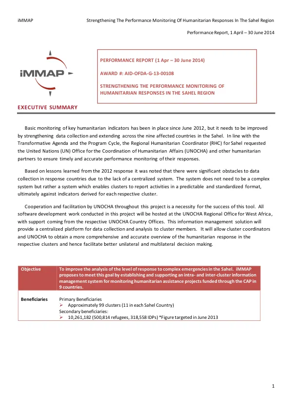 USAID EAST AFRICA CROSS BORDER HEALTH INTEGRATED PARTNERSHIP PROJECT ANNUAL PROGRESS REPORT