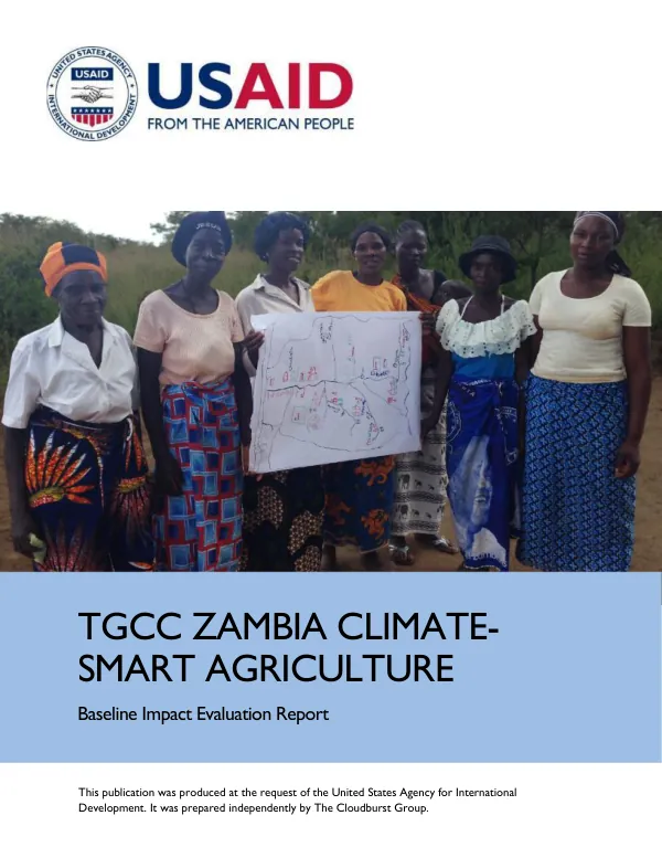 TGCC Zambia climate-smart agriculture : baseline impact evaluation report