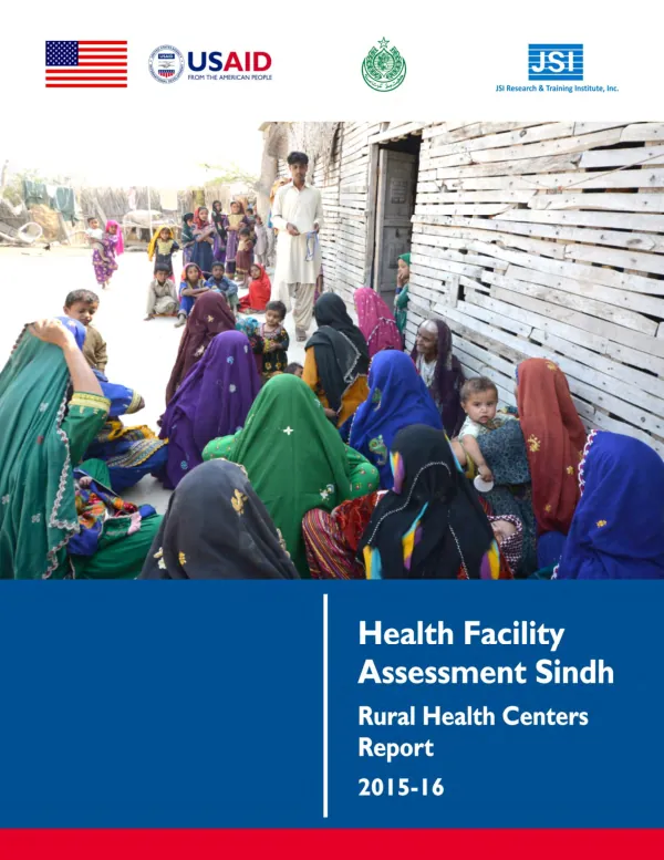 Health facility assessment Sindh : rural health centers report, 2015 - 16