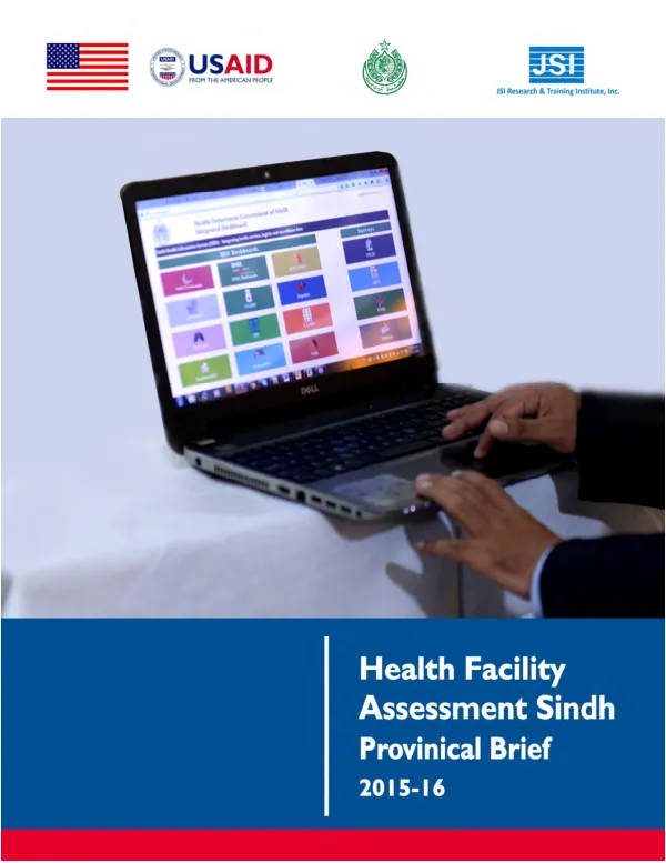 Health facility assessment Sindh : provincial brief, 2015 - 16
