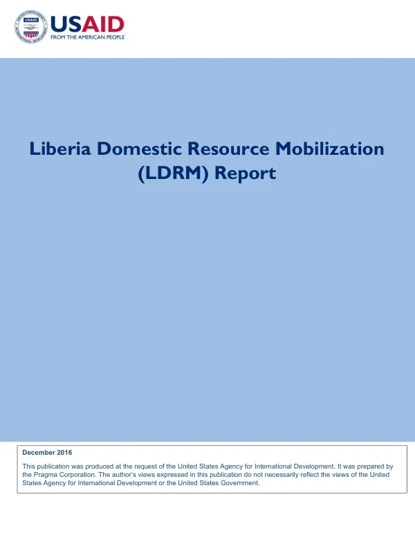 Liberia domestic resource mobilization (LDRM) report