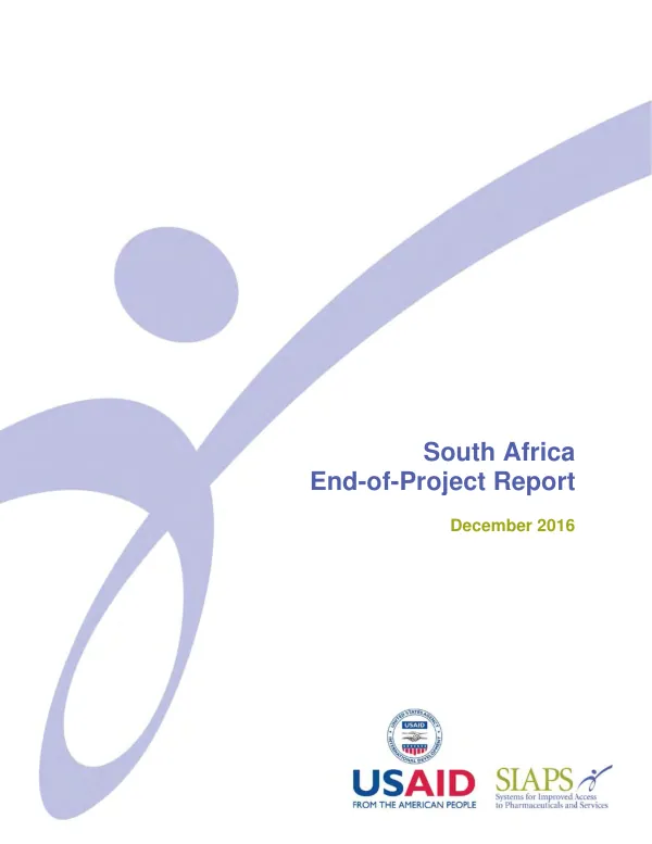 South Africa end-of-project report [SIAPS]