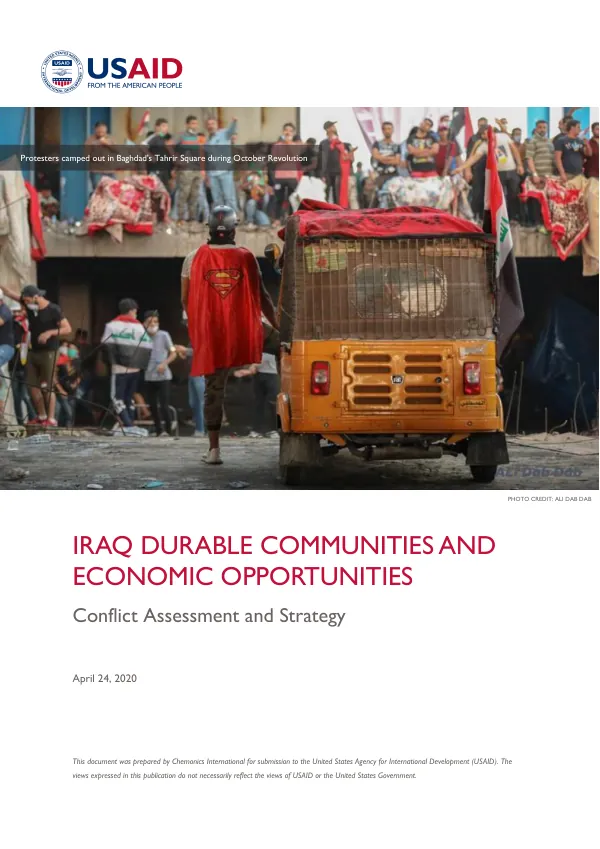Iraq durable communities and economic opportunities : conflict assessment and strategy