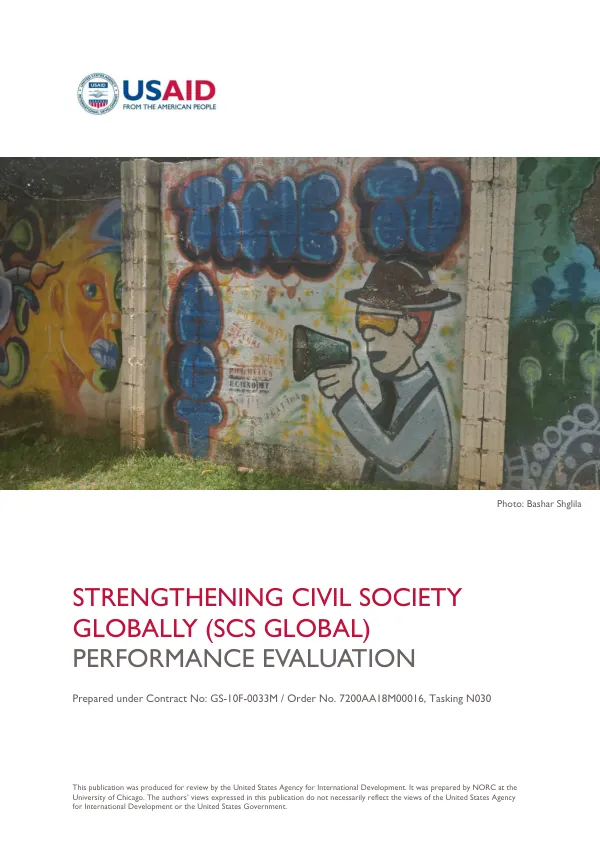 Strengthening civil society globally (SCS global) : performance evaluation