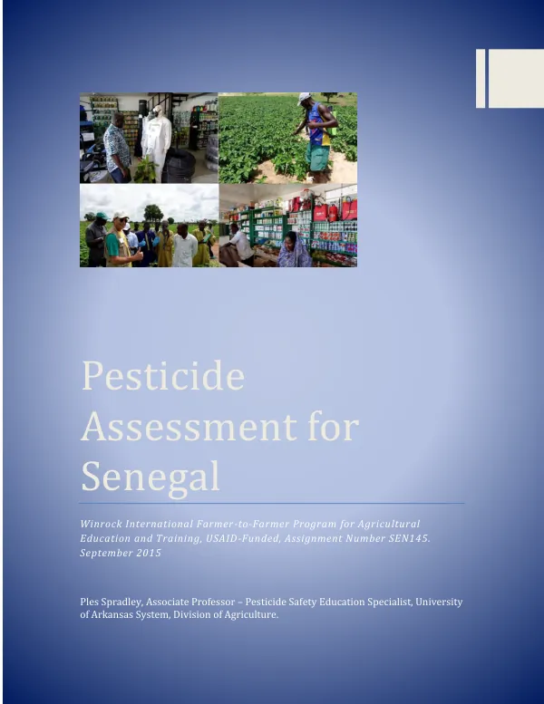 Pesticide assessment for Senegal