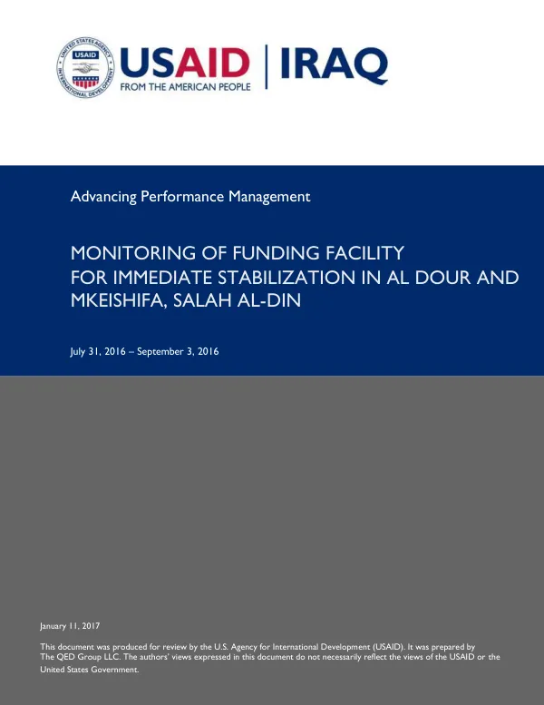 Agricultural development and value chain enhancement feed the future activity (ADVANCE), a USAID feed the future initiative : final report