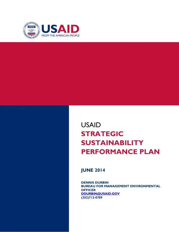 USAID strategic sustainability performance plan