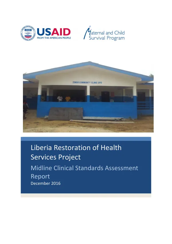Scaling up CCM : evaluation of ccm for malaria in Burundi