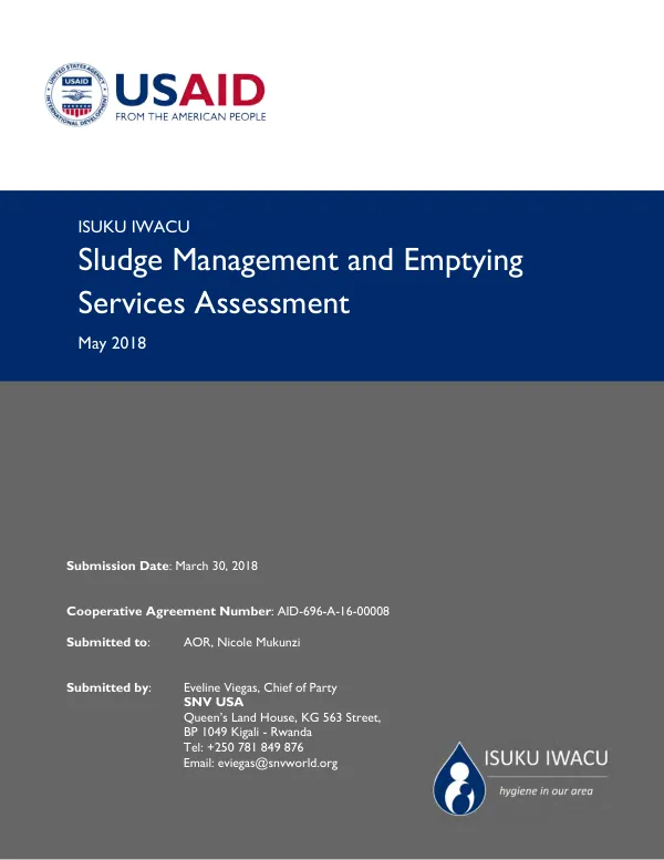 Isuku iwacu : sludge management and emptying services assessment : final report