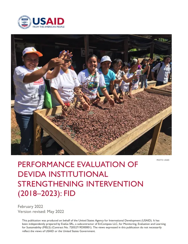 Performance Evaluation of DEVIDA Institutional Strengthening Intervention (2018-2023): FID