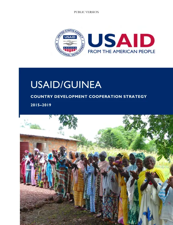 USAID/Guinea country development cooperation strategy 2015-2019