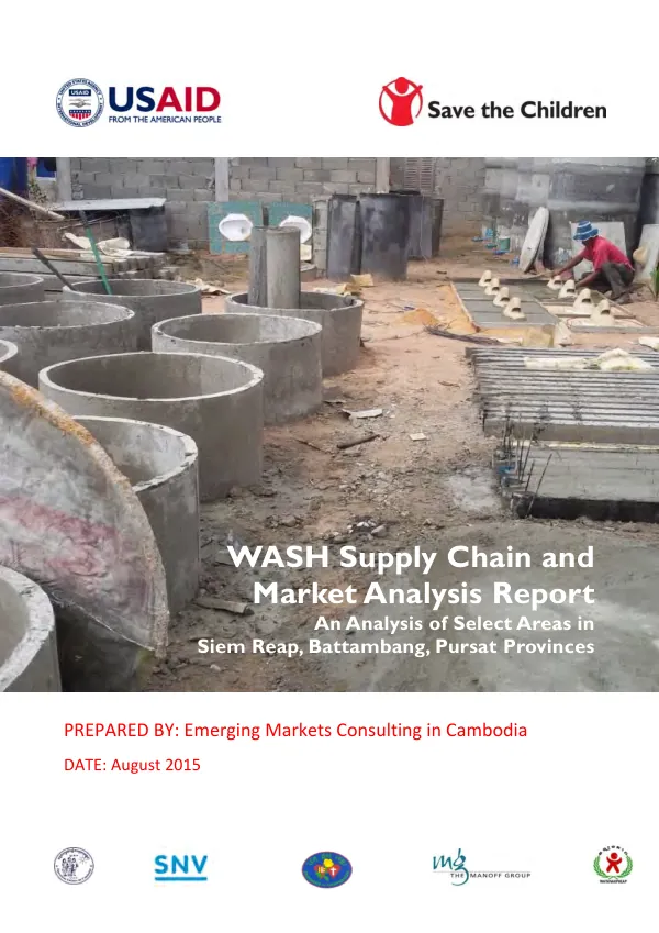 WASH supply chain and market analysis report : an analysis of select areas in Siem Reap, Battambang, Pursat Provinces [Cambodia]