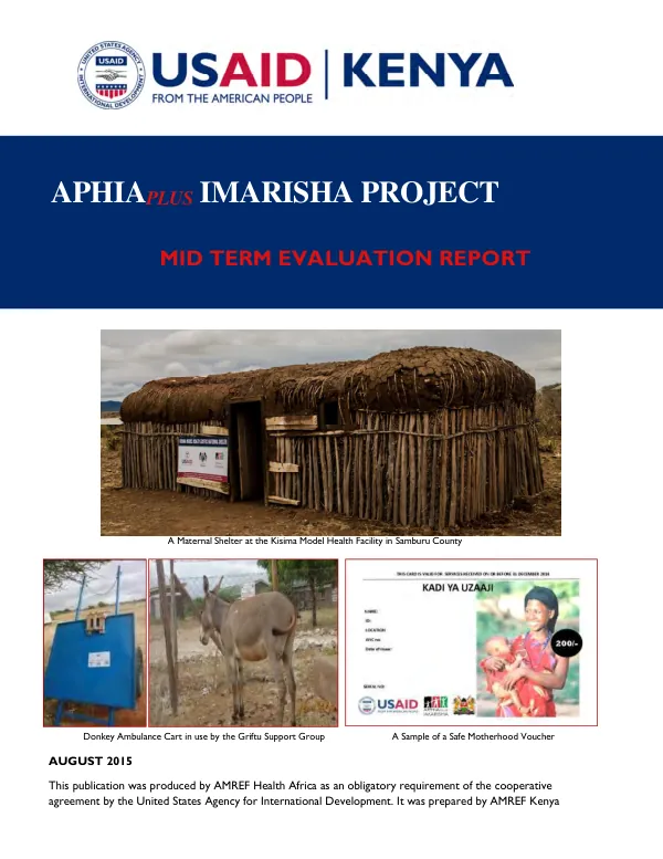 APHIAplus IMARISHA mid-term evaluation report