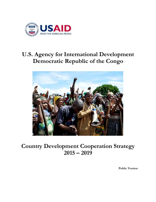 U.S. Agency for International Development, Democratic Republic of the Congo : country development cooperation strategy 2015-2019