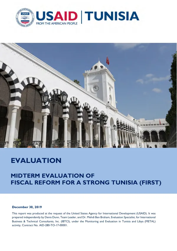 Midterm evaluation of fiscal reform for a strong Tunisia (FIRST)