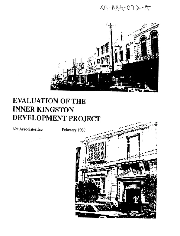 Evaluation of the inner Kingston development project (532-0120, 532-W-055)