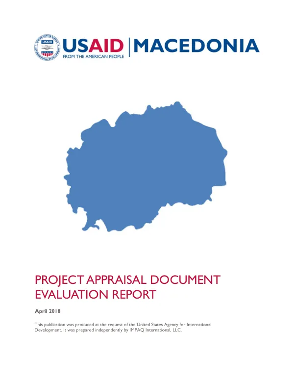 Project appraisal document evaluation : evaluation report