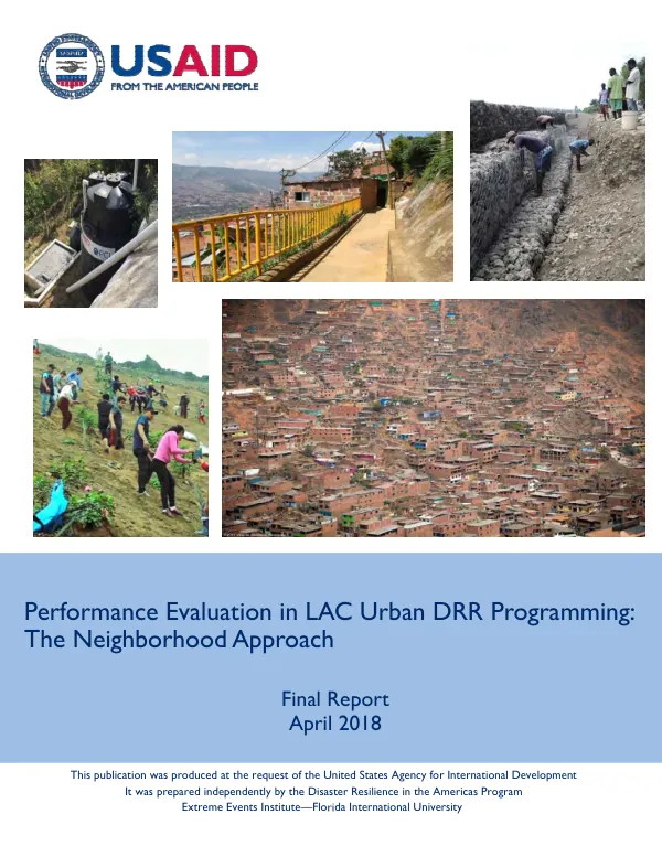 Performance evaluation in LAC urban DRR programming : the neighborhood approach
