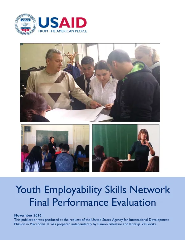 Youth employability skills network final performance evaluation